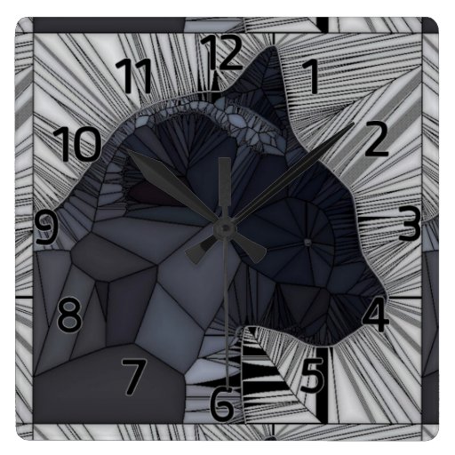 Image of Siamese Cat Stained Glass Style Design Wall Clock