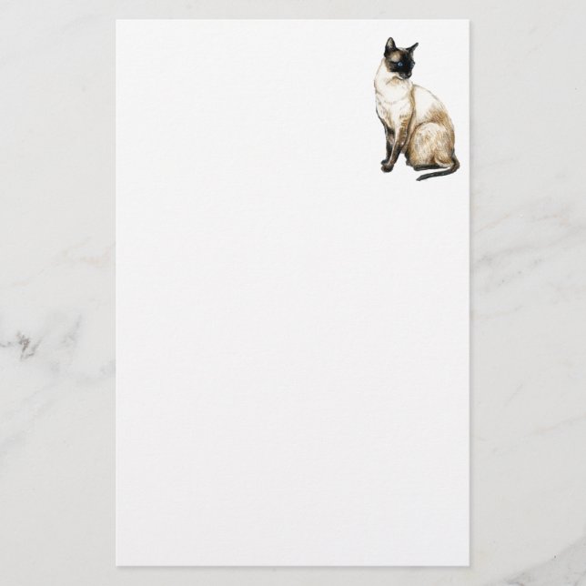 Siamese Cat Stationery (Front)