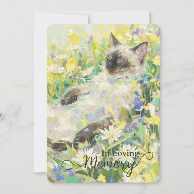 Siamese cat sympathy card (Front)