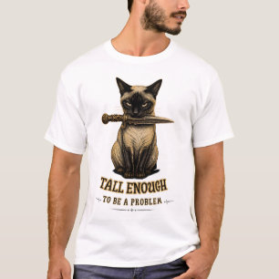 Siamese Cat Tall Enough To Be A Problem Vintage T-Shirt