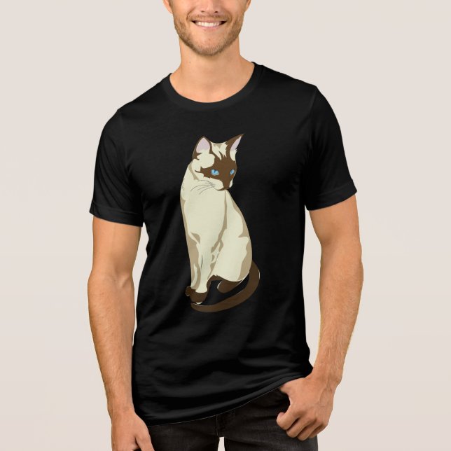 Siamese cat tee shirt (Front)