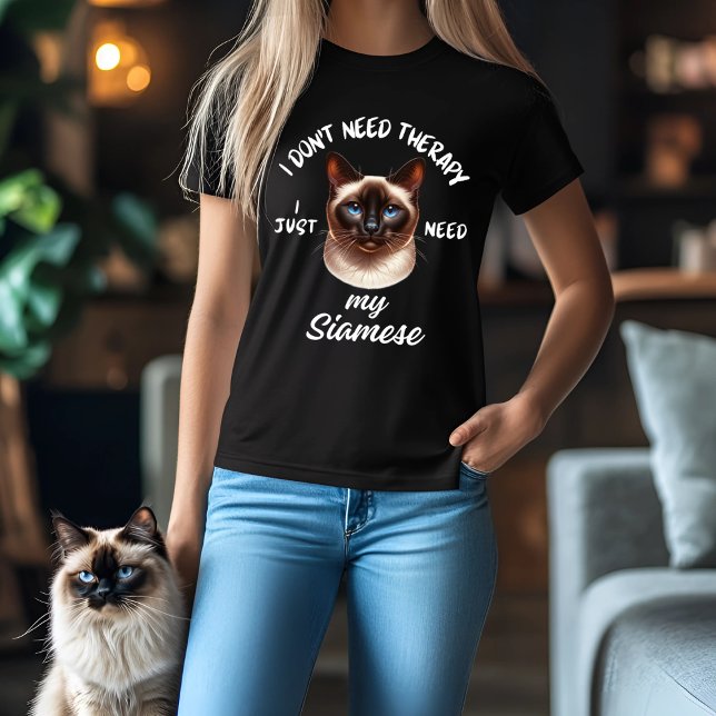 Siamese Cat Therapy T-Shirt (Creator Uploaded)