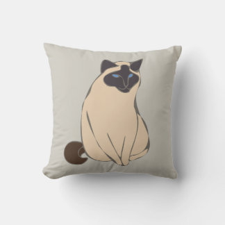Siamese Cat Throw Pillow