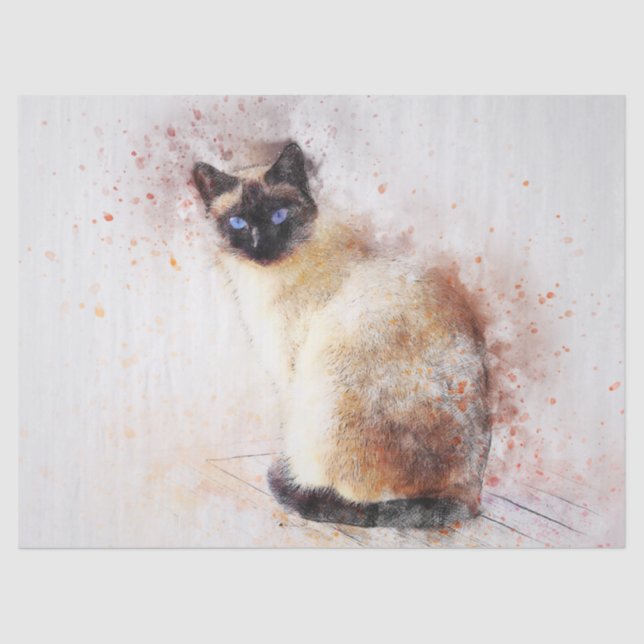siamese cat tissue paper (Front)