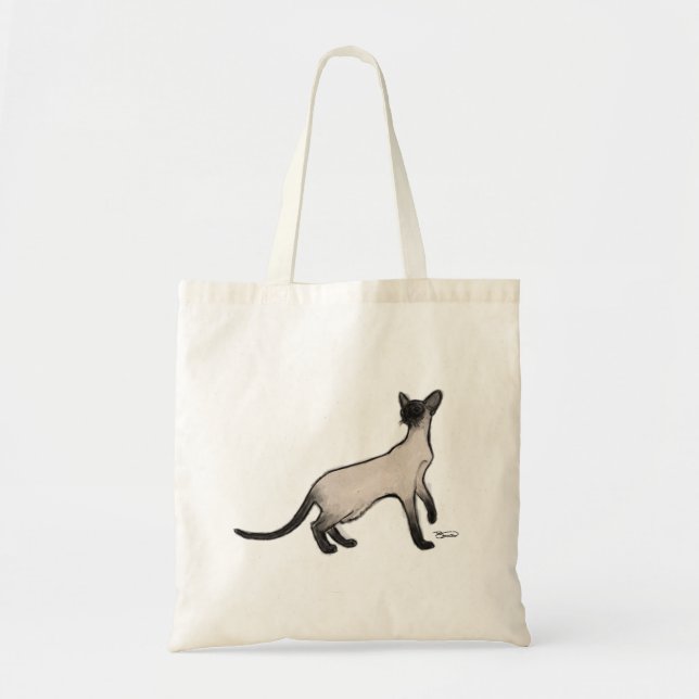 Siamese Cat Tote Bag (Front)