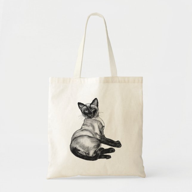 Siamese Cat Tote Bag (Front)