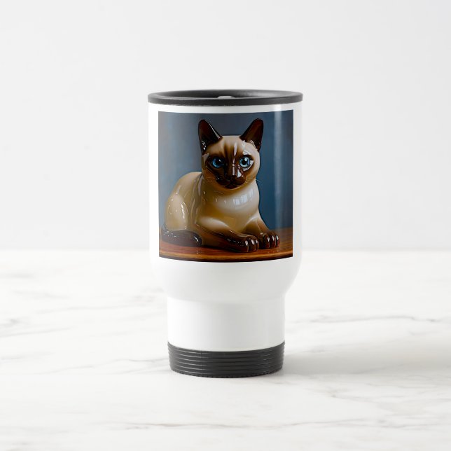 Siamese Cat Travel Mug (Center)