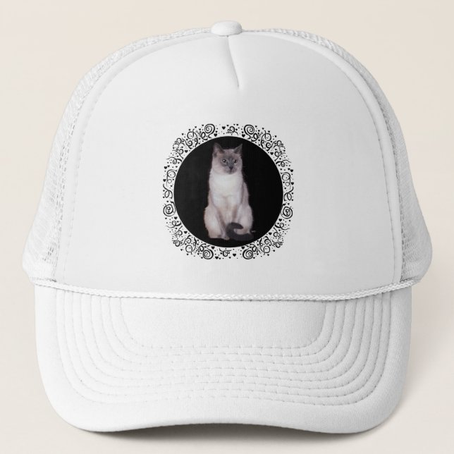Siamese Cat Trucker Hat (Front)