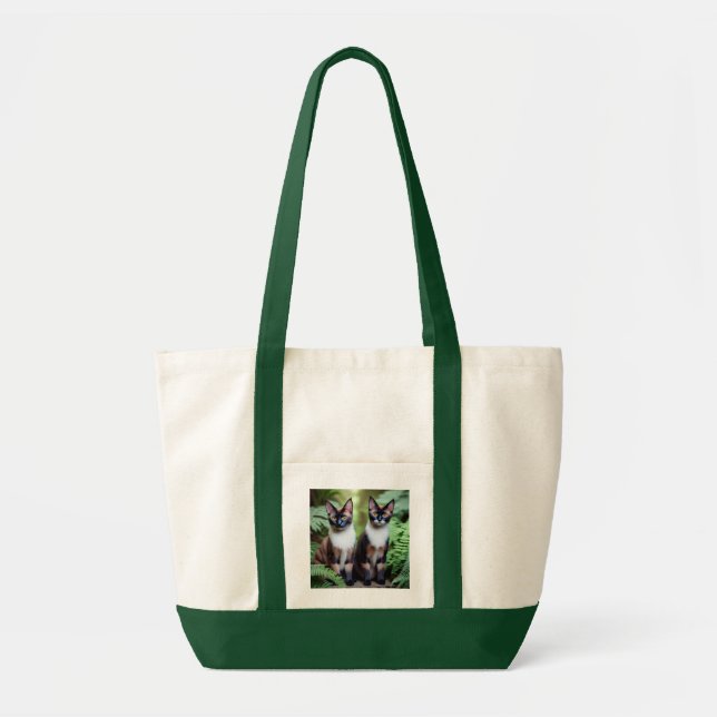 Siamese Cat Twins, Impulse Tote Bag (Front)