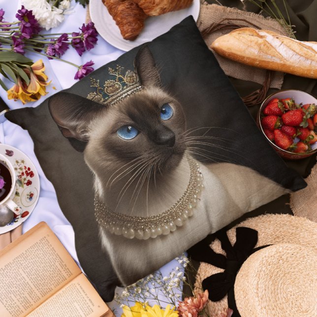 Siamese Cat With A Crown Cushion (Creator Uploaded)