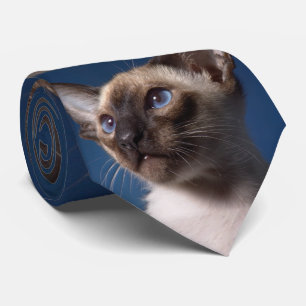 Siamese Cat with Blue Eyes Tie