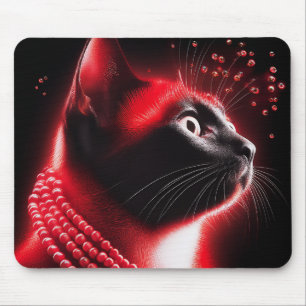 Siamese Cat With Jewelled Aura Of Rubies Mouse Mat