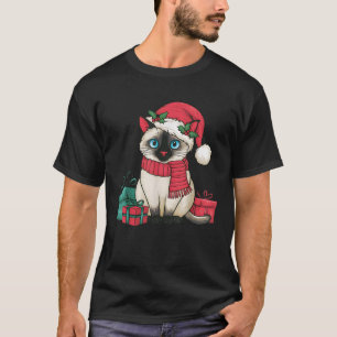 Siamese Cat Xmas Holiday Santa Siamese Cat Christm T-Shirt