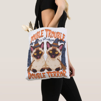 Siamese Cats and Creaking Doors Tote Bag