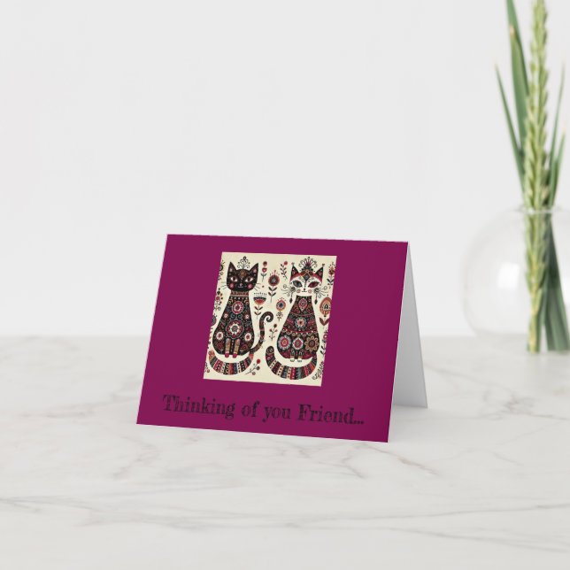 Siamese Cats for you Thank You Card (Front)