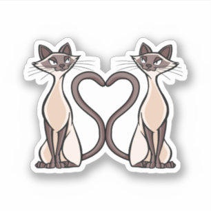 Siamese Cats Heart