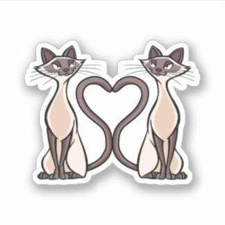 Siamese Cats Heart