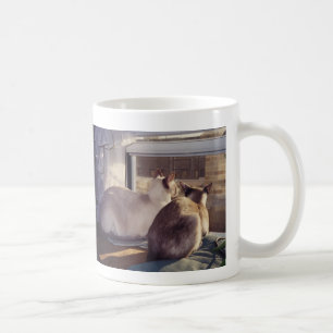 Siamese Cats Two at Window (2) Coffee Mug