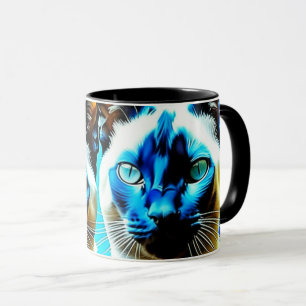 Siamese Cats Unique Art Mug