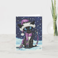 Siamese Christmas Cat by BiHrLe