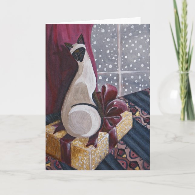 Siamese Christmas Holiday Card (Front)
