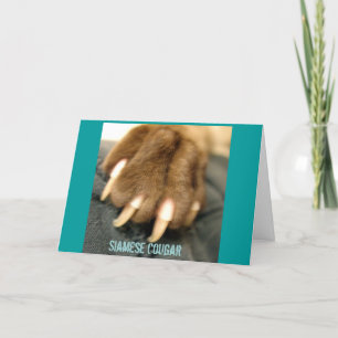 Siamese Cougar Greeting Cards