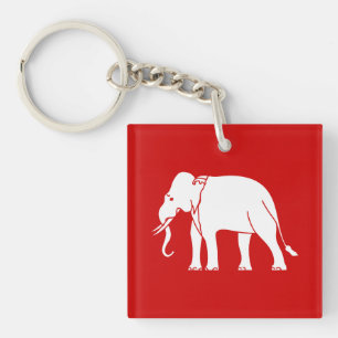 Siamese Elephant Key Ring