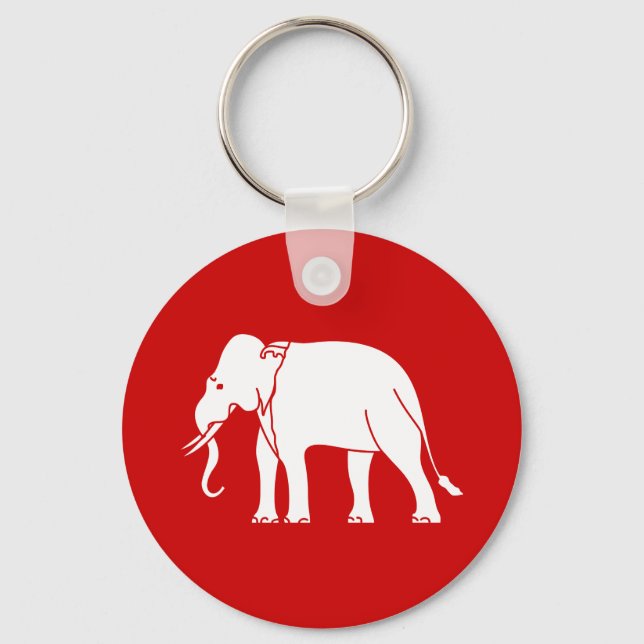 Siamese Elephant Key Ring (Front)