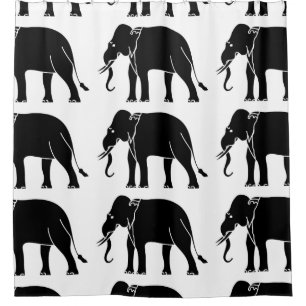Siamese Elephant Shower Curtain