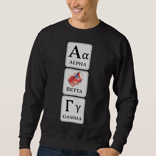 Siamese Fighting Fish Betta Fish 932 Sweatshirt (Front)