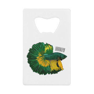 Siamese fighting fish cartoon illustration