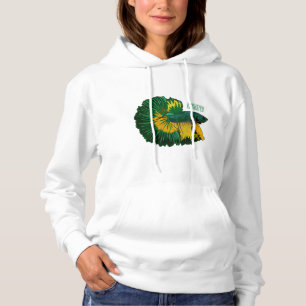 Siamese fighting fish cartoon illustration hoodie