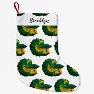 Siamese fighting fish cartoon illustration small christmas stocking