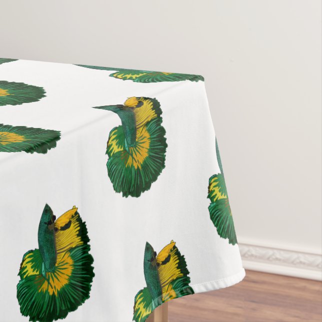 Siamese fighting fish cartoon illustration tablecloth (In Situ)