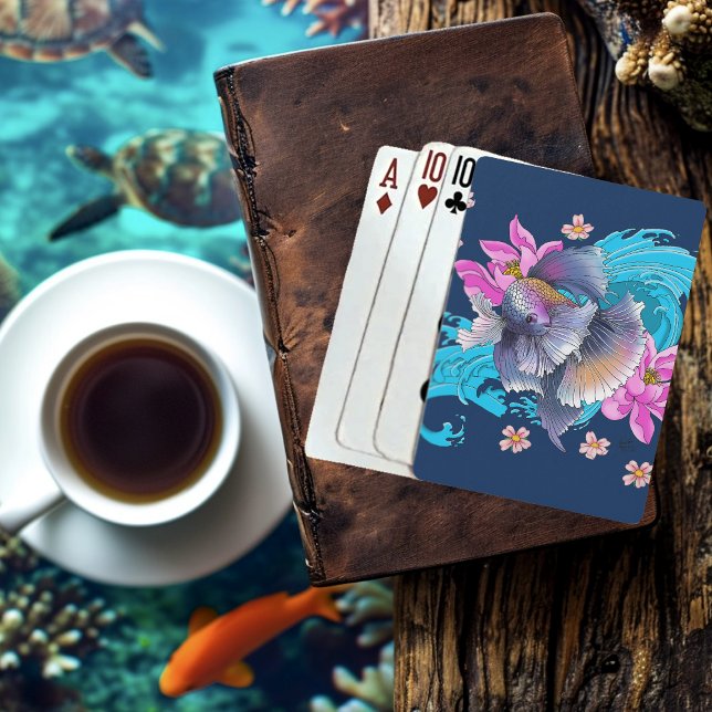Siamese Fighting Fish Floral Playing Cards (Creator Uploaded)