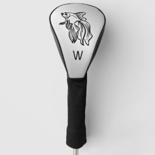 Siamese Fighting Fish Initialled Golf Head Cover