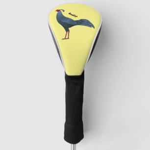 Siamese fireback bird cartoon illustration   golf head cover