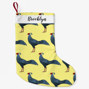 Siamese fireback bird cartoon illustration small christmas stocking