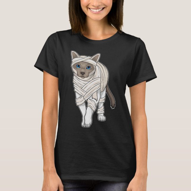 Siamese Halloween Mummy T-Shirt (Front)