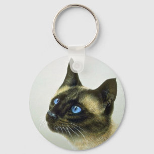 Siamese (head study) key ring