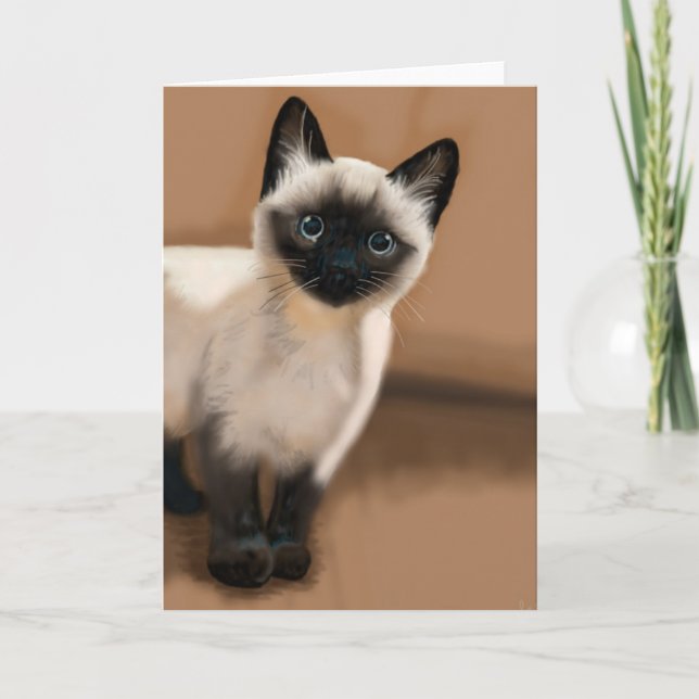 Siamese Kitten All Occasion Greeting Card (Front)