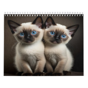 Siamese Kitten Calendar For Cat Lovers