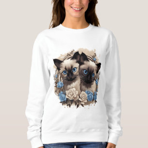 Siamese Kittens Sweatshirt For Cat Lovers