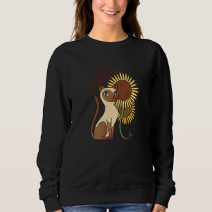 Siamese Mum Cat Sunflowers Mummy Pet Sweatshirt
