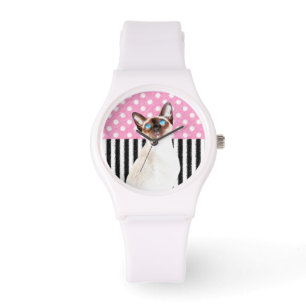Siamese Pink Polka Watch