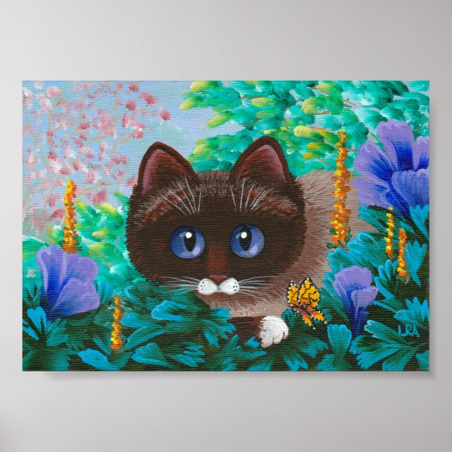 Siamese Ragdoll Burmese Summer Cat Poster (Front)