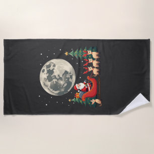 Siamese Reindeer Christmas Siamese Cat Lover Gifts Beach Towel