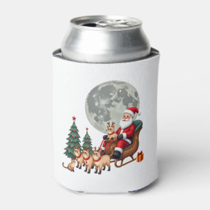 Siamese Reindeer Christmas Siamese Cat Lover Gifts Can Cooler