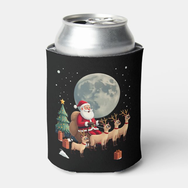 Siamese Reindeer Christmas Siamese Cat Lover Gifts Can Cooler (Can Front)