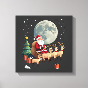 Siamese Reindeer Christmas Siamese Cat Lover Gifts Canvas Print